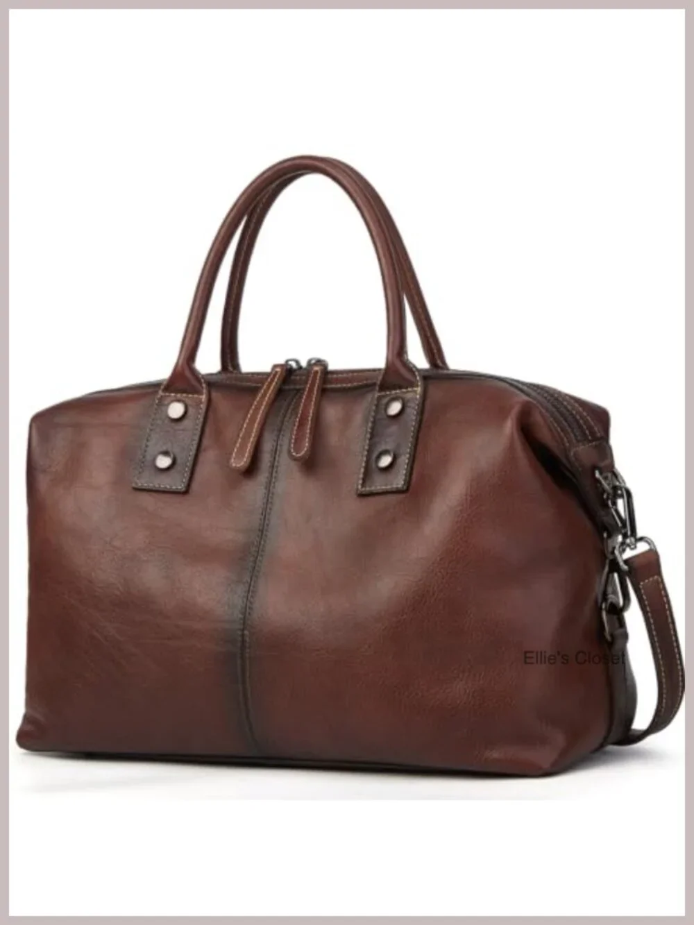 Genuine Leather Satchel Tote Bag Top Handle Designer Shoulder Bag